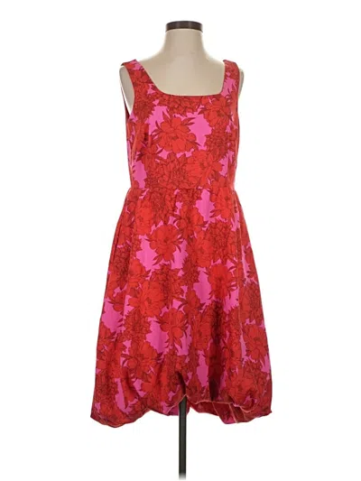 Pre-owned Nina Leonard Cocktail Dress In Red