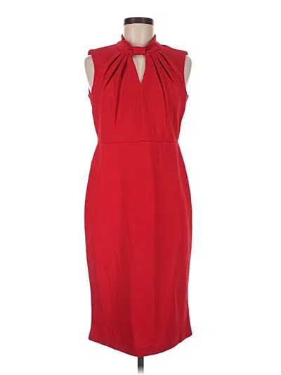 Pre-owned Nina Leonard Cocktail Dress In Red