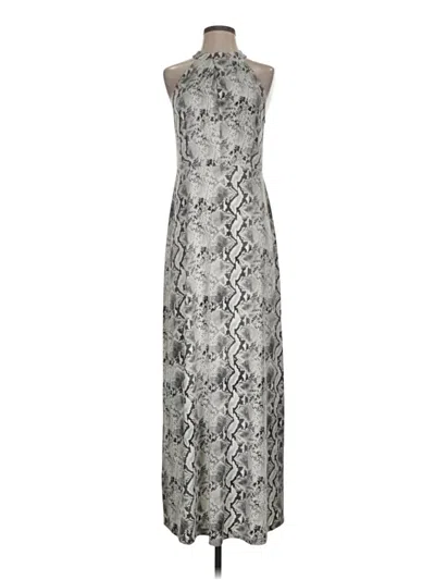 Pre-owned Nina Leonard Cocktail Dress In Silver