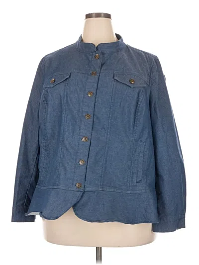 Pre-owned Nina Leonard Denim Jacket In Blue