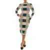 Nina Leonard Jacquard Long Sleeve Sweater Dress In Multi