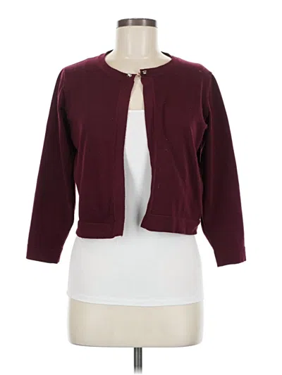 Pre-owned Nina Leonard Kimono In Burgundy