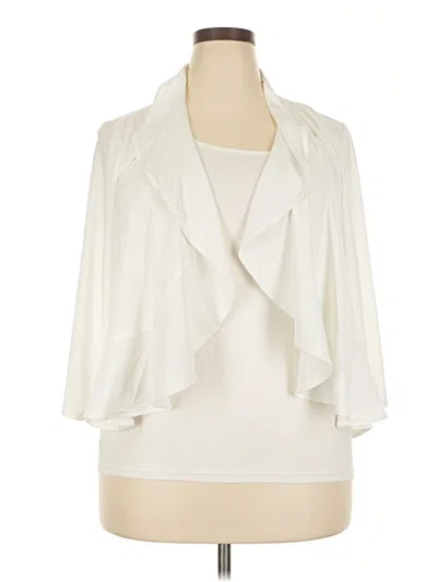 Pre-owned Nina Leonard Kimono In White