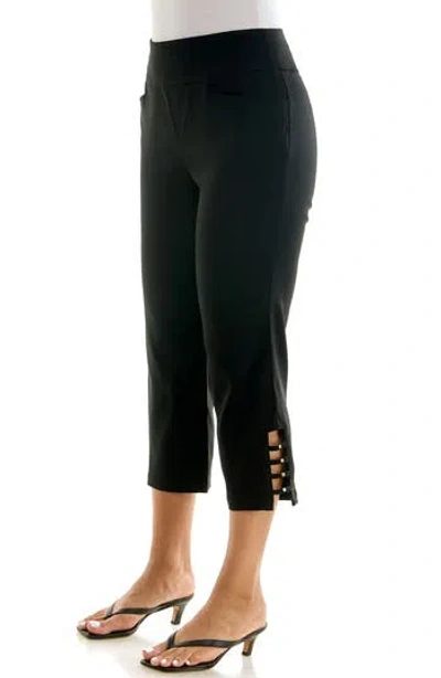 Nina Leonard Millennium Pull On Crop Pants In Black