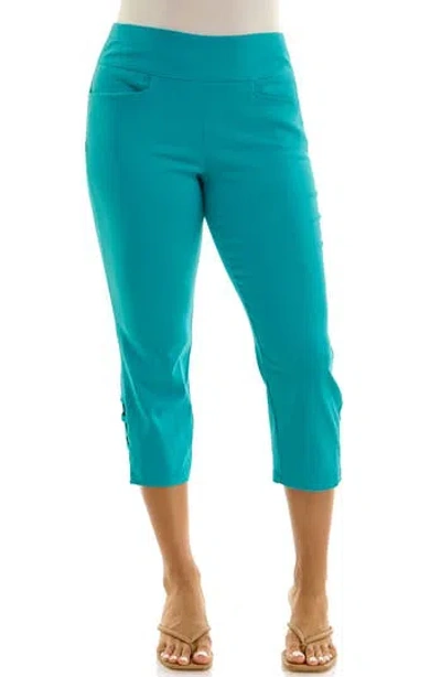 Nina Leonard Millennium Pull On Crop Pants In Blue