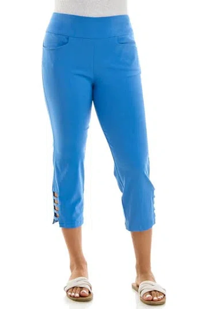 Nina Leonard Millennium Pull On Crop Pants In Blue