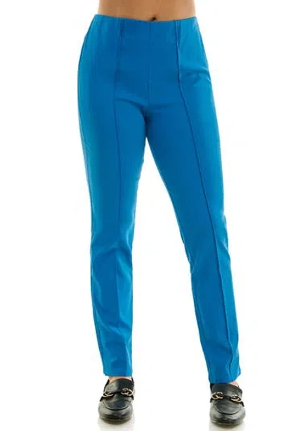 Nina Leonard Milli Narrow Leg Pintuck Pants In Multi