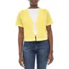 Nina Leonard Pointelle Stitch Short Sleeve Bolero