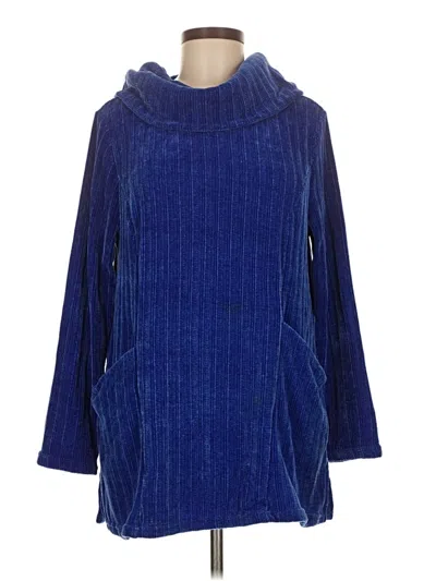 Pre-owned Nina Leonard Pullover Sweater In Blue