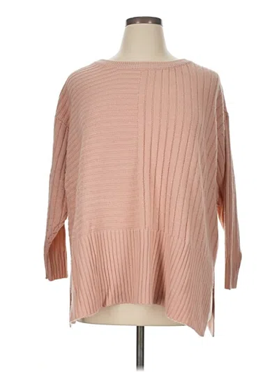 Pre-owned Nina Leonard Pullover Sweater In Pink