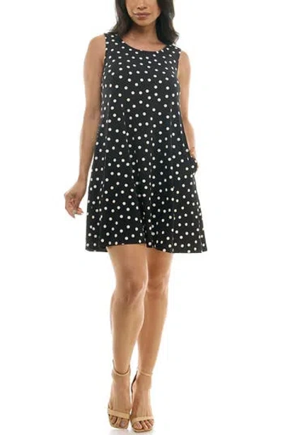 Nina Leonard Scoop Neck Sleeveless Dress In Multi
