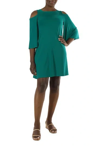 Nina Leonard Shoulder Cutout Dress