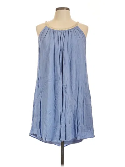Pre-owned Nina Leonard Sleeveless Blouse In Blue