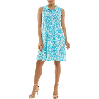 Nina Leonard Sleeveless Trapeze Dress