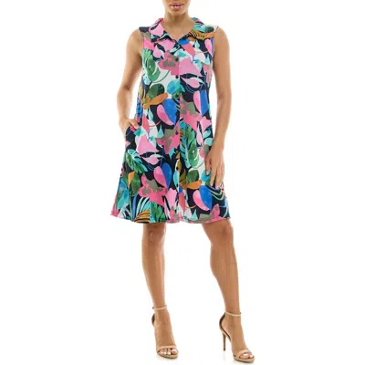Nina Leonard Sleeveless Trapeze Dress