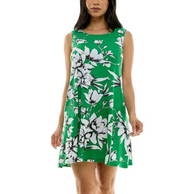 Nina Leonard Sleeveless Trapeze Dress