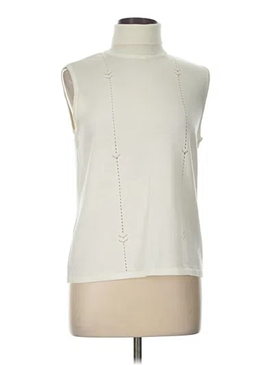 Pre-owned Nina Leonard Sweater Vest In Ivory