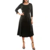 Nina Leonard Sylvia Crystal Embellished Fit & Flare Dress In Black