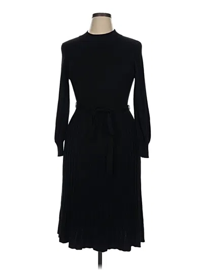 Pre-owned Nina Leonard Turtleneck Sweater In Black