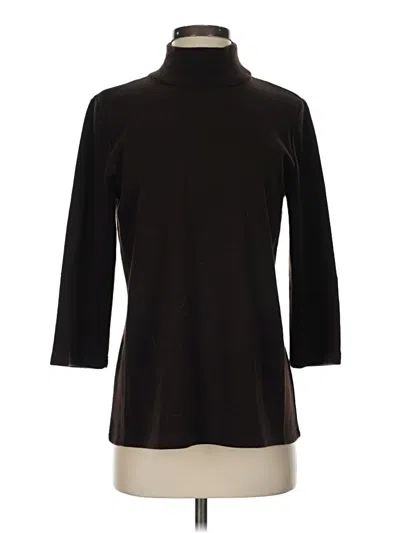 Pre-owned Nina Leonard Turtleneck Sweater In Black
