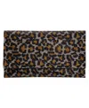 Nina Leopard Print All Over Crystal Envelope Clutch In Gold Leopard