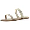Nina Lillie Womens Metallic Strappy Slide Sandals In Multi