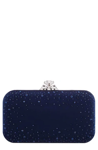 Nina Lindsay Frame Clutch In Blue