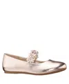 Nina Little And Big Girls Ballet Round Toe Dress Shoe In Gold