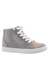 Nina Little And Big Girls Kula Crystal High Top Sneakers In Gray