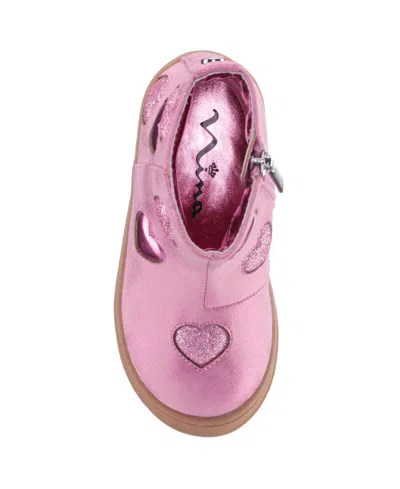 Nina Kids' Little And Big Girls Mena Round Toe Boots In Pink