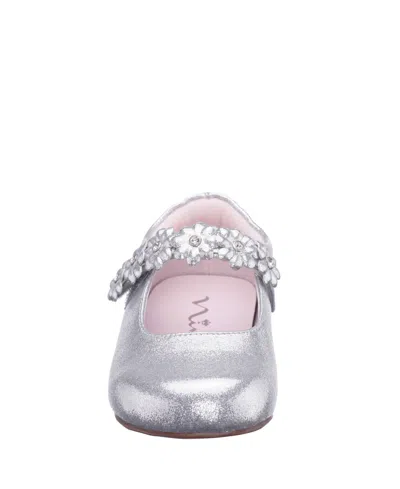 Nina Kids' Little And Big Girls Tuley Mary Jane Dress Shoe In Silver
