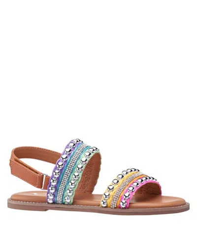 Nina Kids' Little Girls Suissa Flat Sandals In Multi