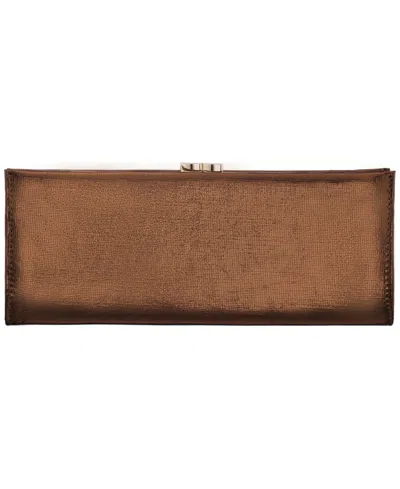 Nina Long Frame Small Clutch Handbag In Brown
