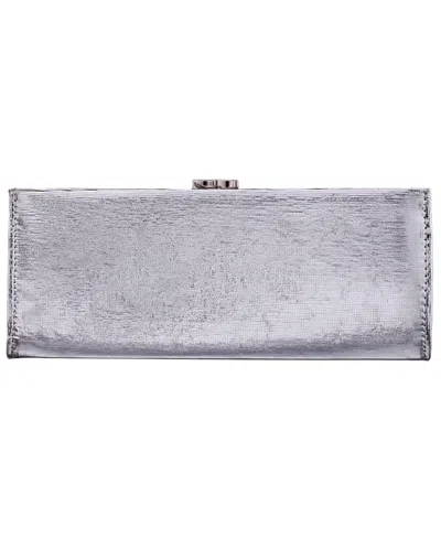 Nina Long Frame Small Clutch Handbag In Silver