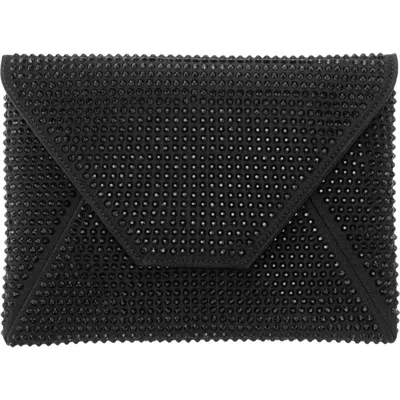 Nina Lorna Embellished Envelope Clutch In Black
