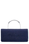 Nina Luca Top Handle Clutch In Blue