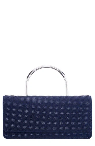 Nina Luca Top Handle Clutch In Blue