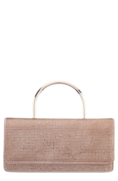Nina Luca Top Handle Clutch In Brown