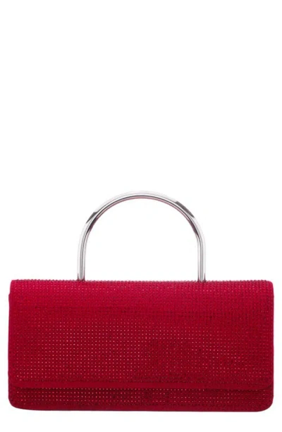 Nina Luca Top Handle Clutch In Red