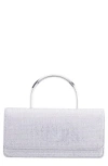 Nina Luca Top Handle Clutch In Silver