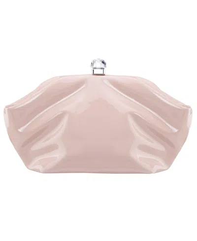 Nina Lyric Soft Metallic Small Clutch Handbag In Pink