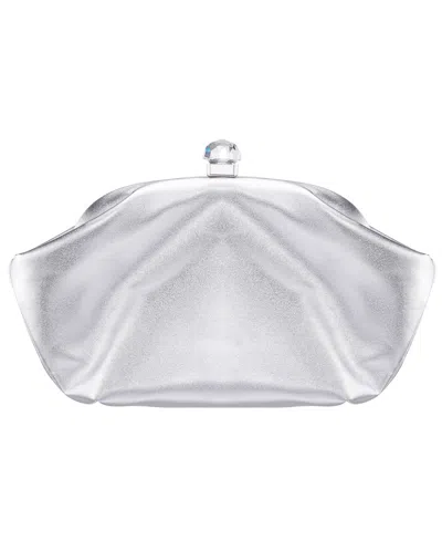 Nina Lyric Soft Metallic Small Clutch Handbag In Silver