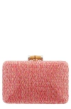 Nina Malia Frame Clutch In Pink