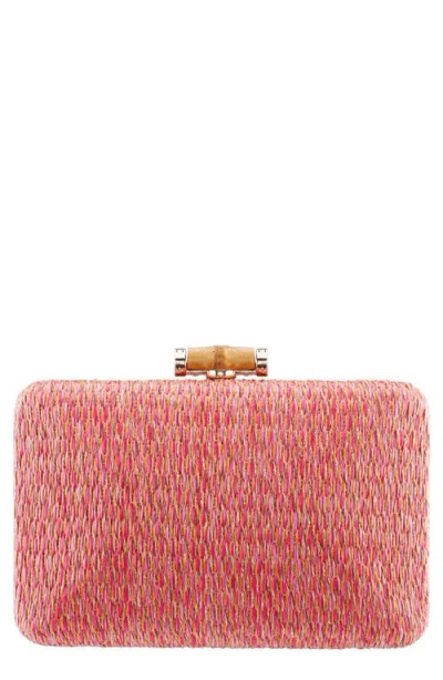 Nina Malia Frame Clutch In Pink