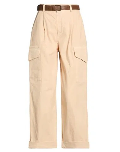 Nina Mars Woman Pants Beige Size S Cotton, Elastane In Multi
