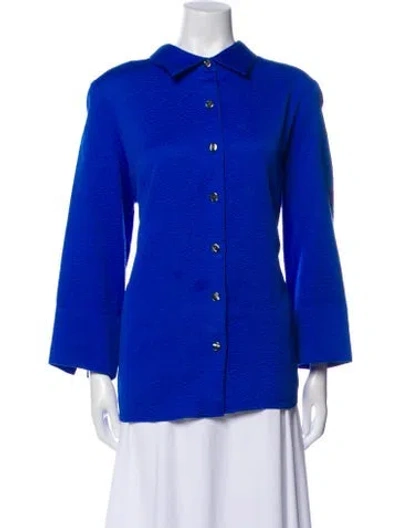 Pre-owned Nina Mclemore Blazer In Blue