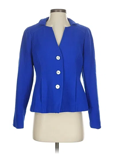 Pre-owned Nina Mclemore Blazer Jacket In Blue