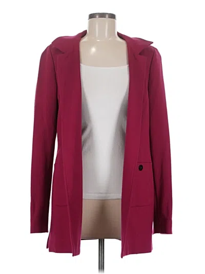 Pre-owned Nina Mclemore Blazer Jacket In Burgundy