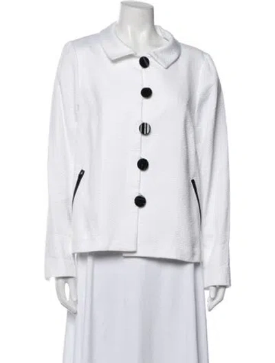 Pre-owned Nina Mclemore Blazer In White