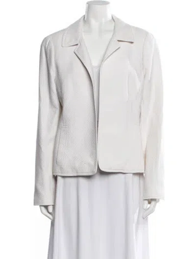 Pre-owned Nina Mclemore Blazer In White
